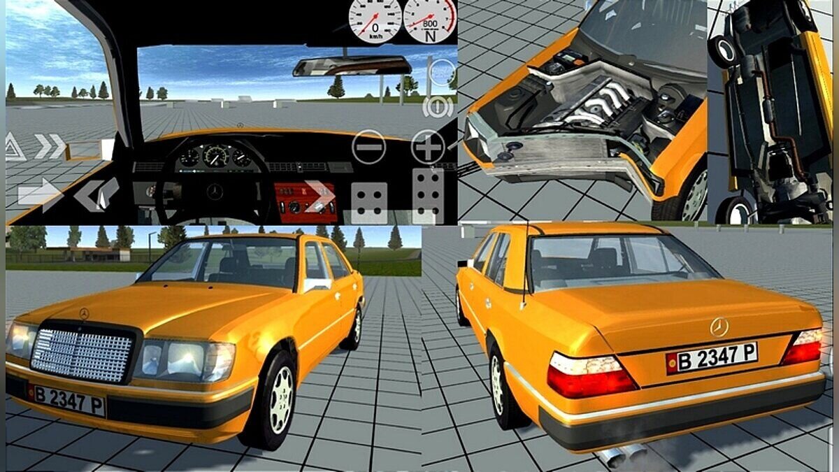 Simple Car Crash Physics Sim — Mercedes 300e