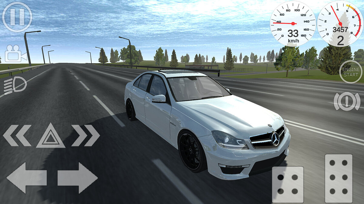 Simple Car Crash Physics Sim — Mercedes-Benz C63 AMG (W204)