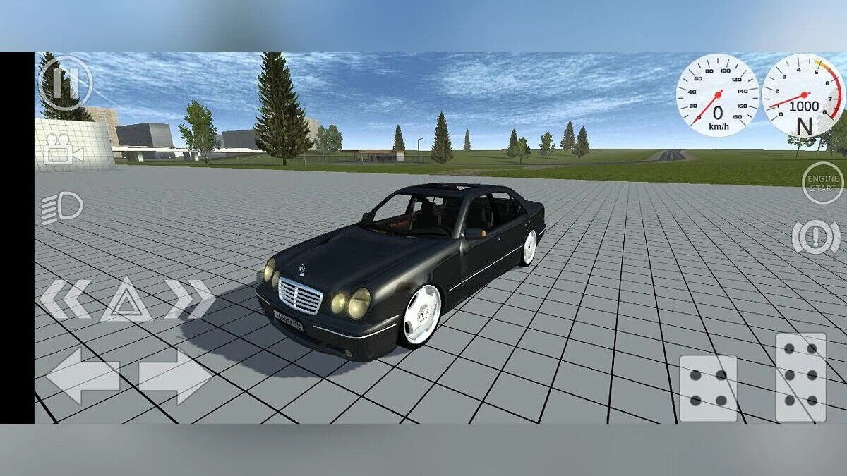 Simple Car Crash Physics Sim — Mercedes Benz E55 AMG W210