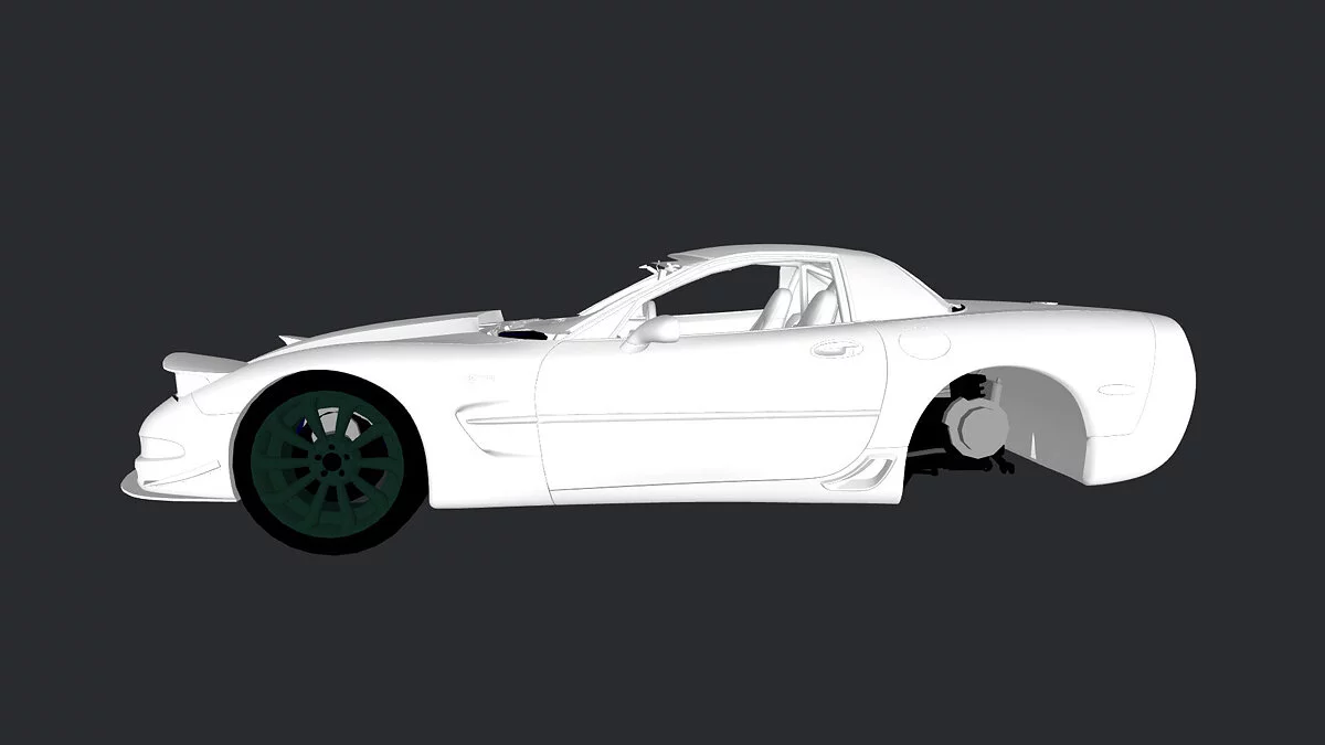 Simple Car Crash Physics Sim — Chevrolet Corvette