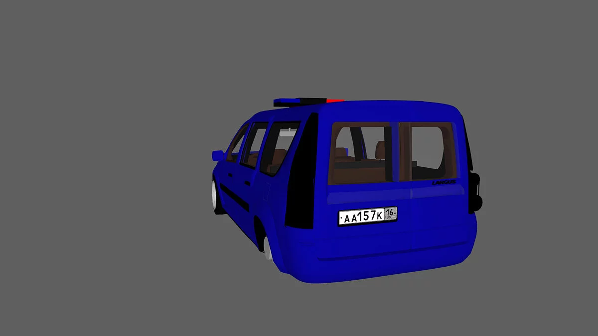 Simple Car Crash Physics Sim — Lada Largus с мигалками