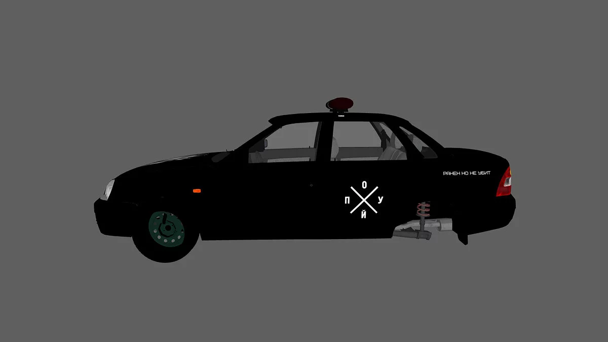 Simple Car Crash Physics Sim — Лада Приора с мигалкой