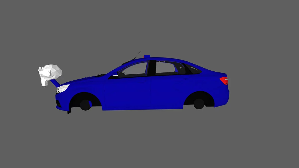 Simple Car Crash Physics Sim — Лада Веста с обезьяной