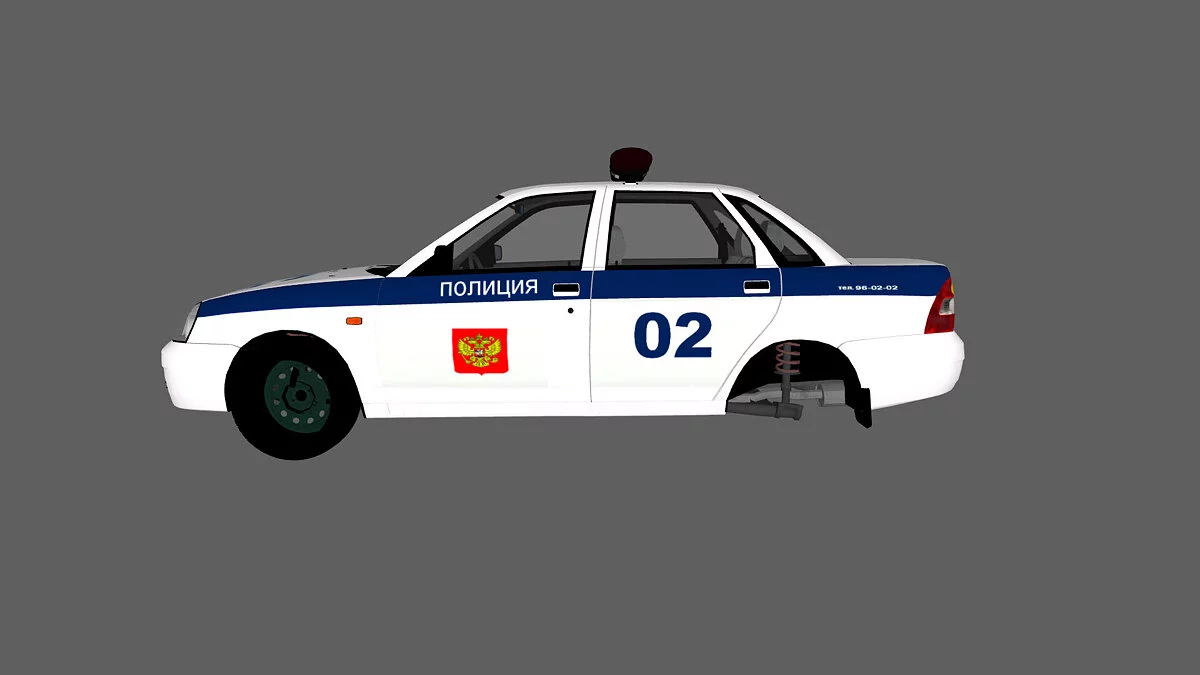 Simple Car Crash Physics Sim — Полицейская Лада Приора