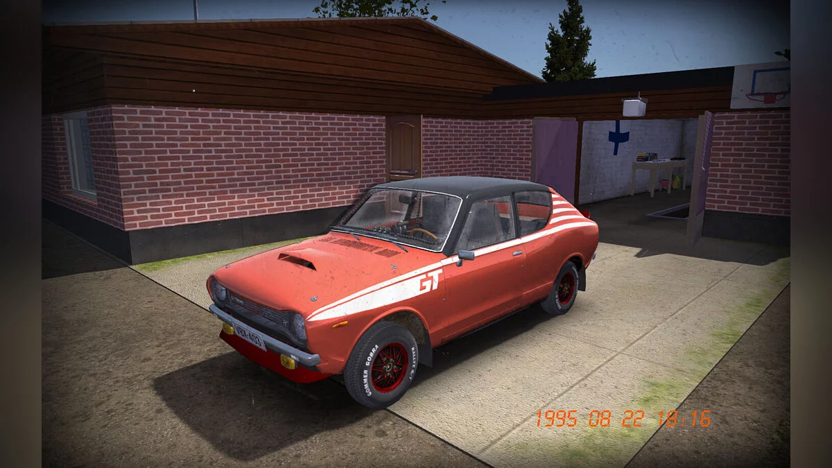 My Summer Car — Satsuma GT Стандартная с красной окраской, номера получены