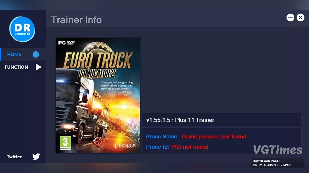 Euro Truck Simulator 2 — Трейнер (+11) [Game Version: 1.55.1.5] 25.08.25