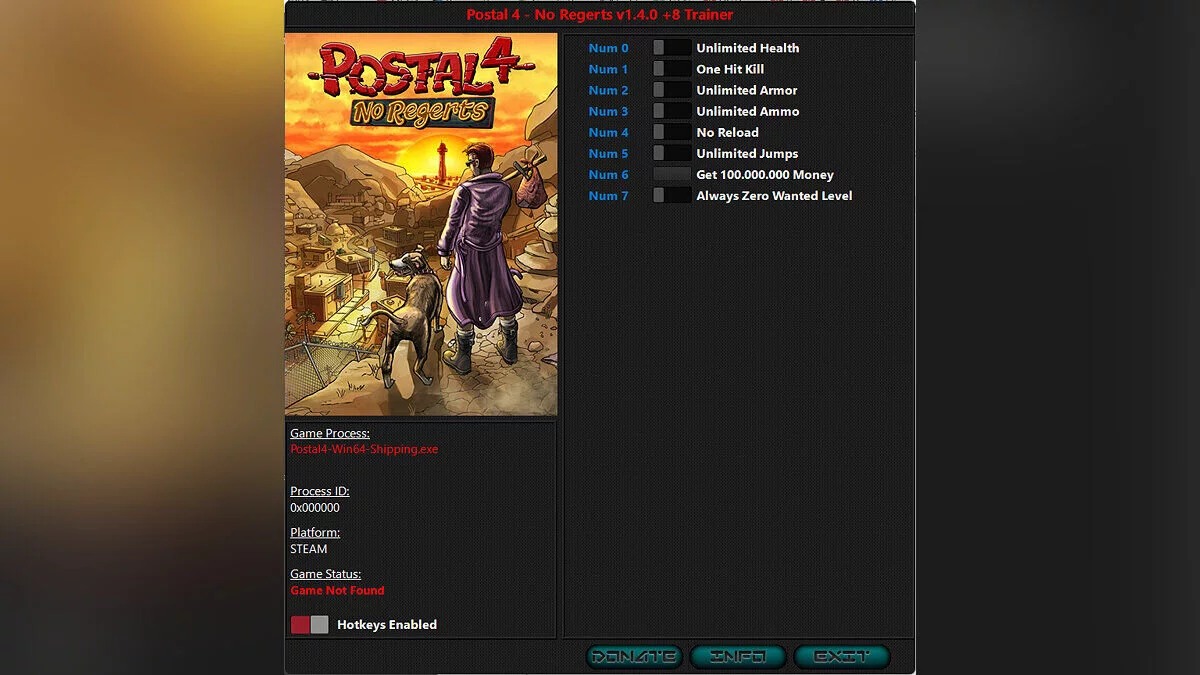 Postal 4: No Regerts — Трейнер (+8) [1.4.0]