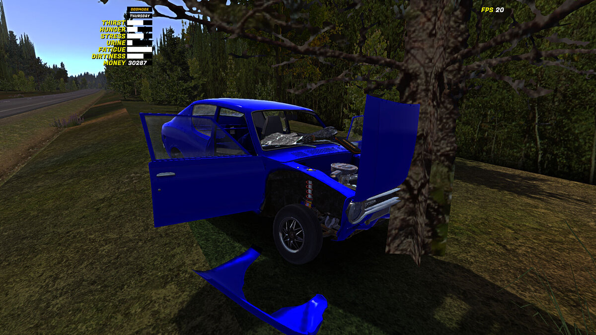 My Summer Car — Улетел в дерево