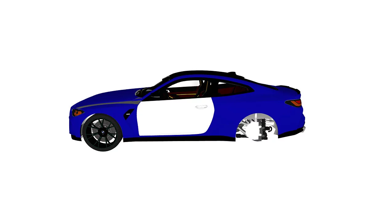 Simple Car Crash Physics Sim — BMW M4 GTR