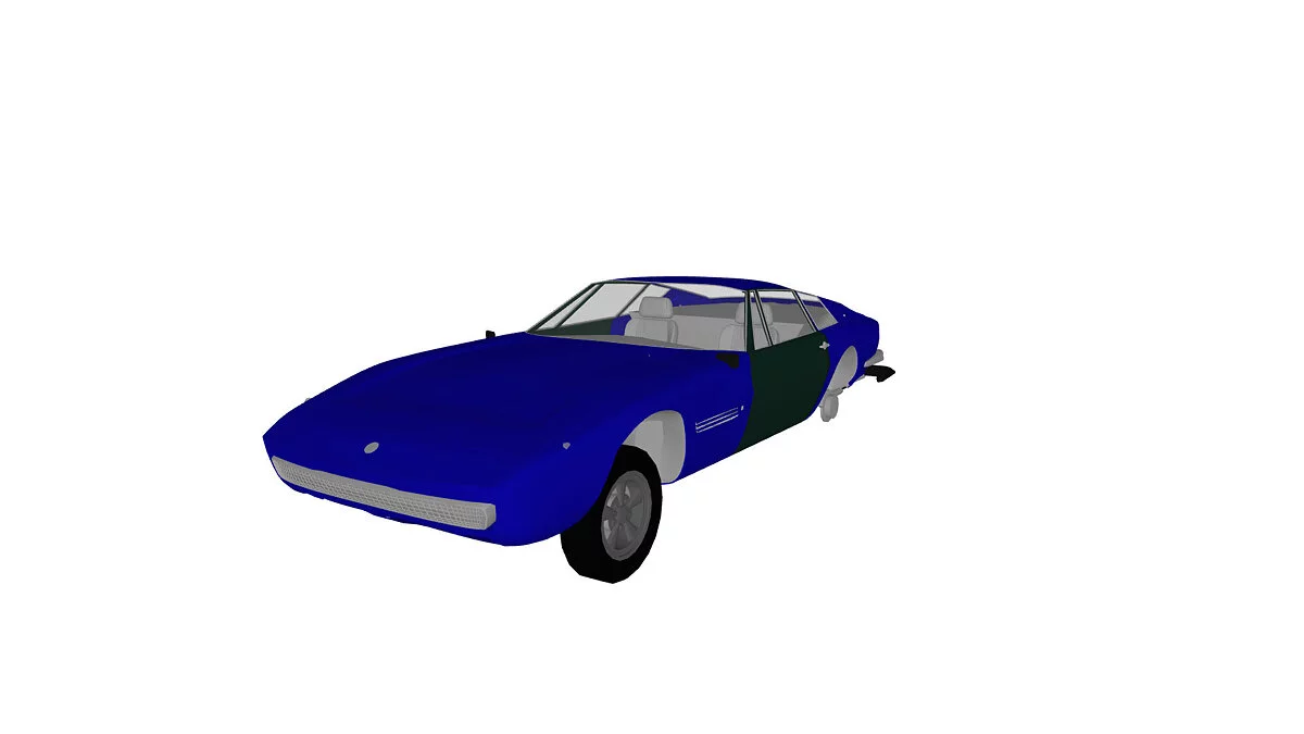 Simple Car Crash Physics Sim — Maserati Ghibli 1967