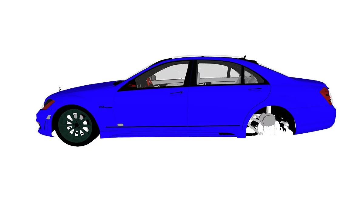 Simple Car Crash Physics Sim — Mercedes-Benz Brabus W221