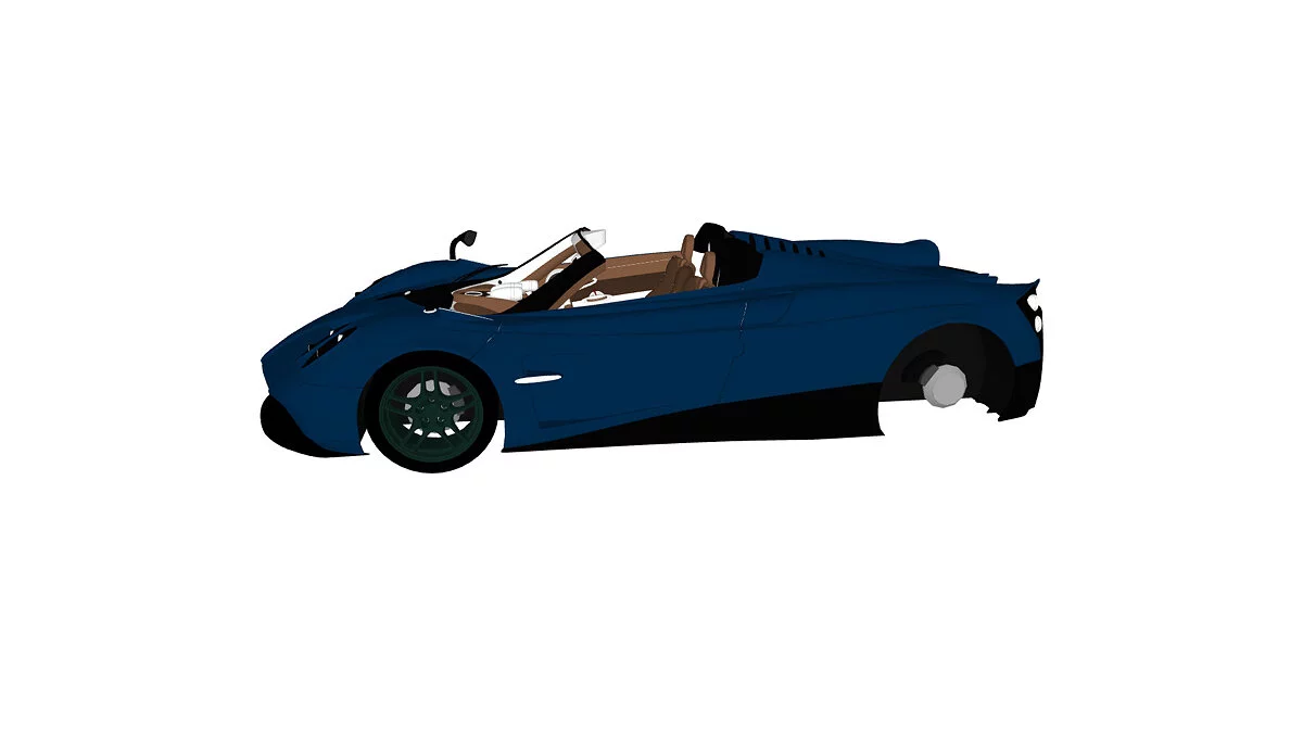 Simple Car Crash Physics Sim — Pagani с открытым верхом