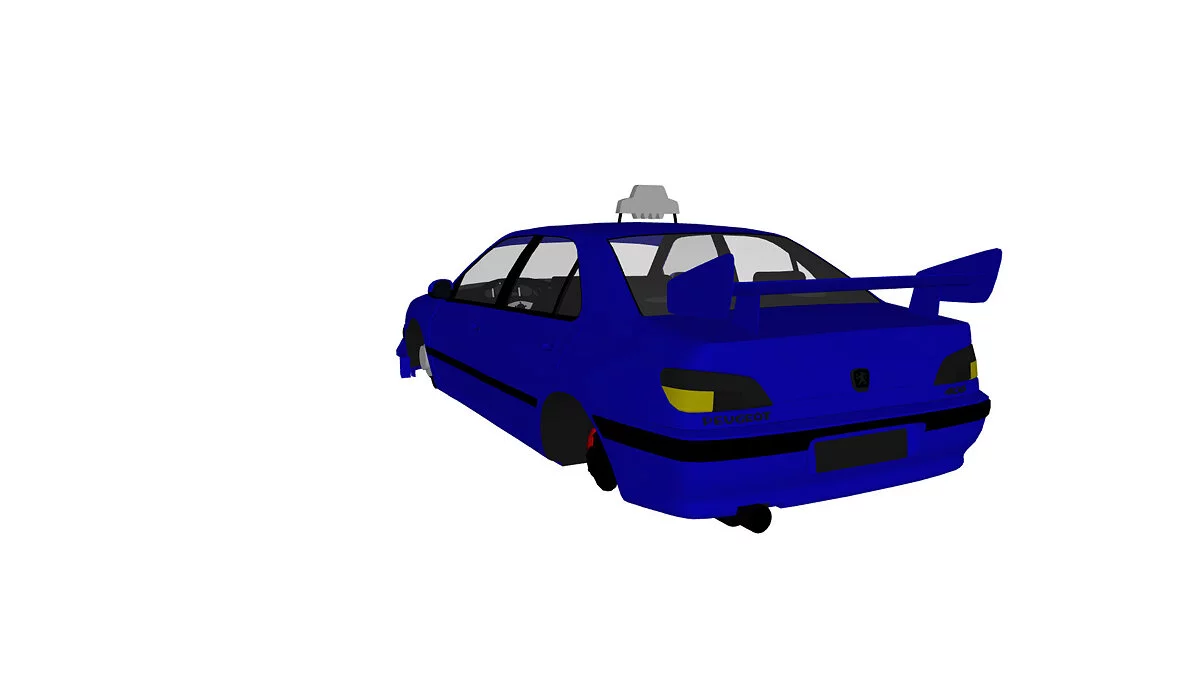 Simple Car Crash Physics Sim — Peugeot из фильма «Такси 2»