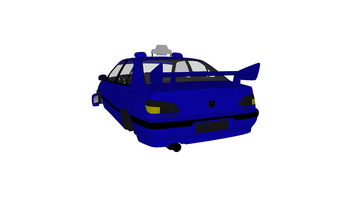 Simple Car Crash Physics Sim — Peugeot из фильма «Такси»