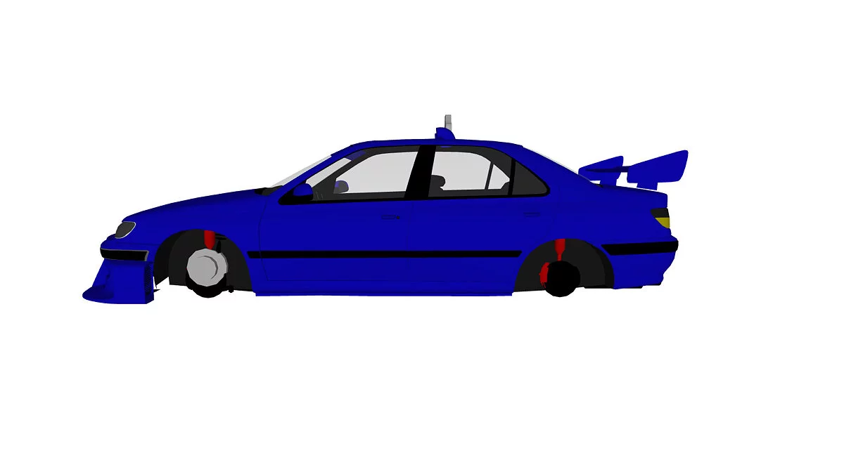 Simple Car Crash Physics Sim — Peugeot из фильма «Такси»
