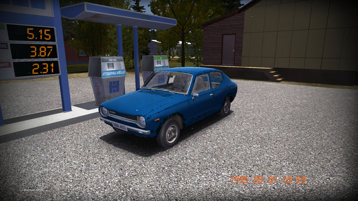 My Summer Car — Синяя стоковая Сатсума, 16к марок