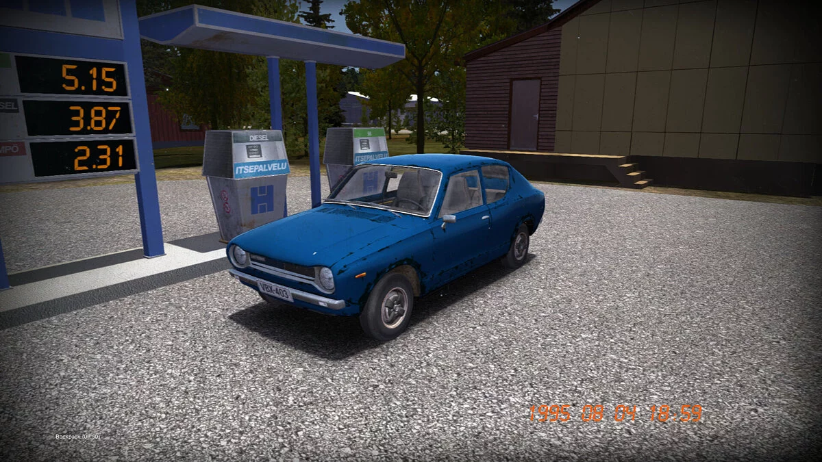 My Summer Car — Синяя стоковая Сатсума, 16к марок