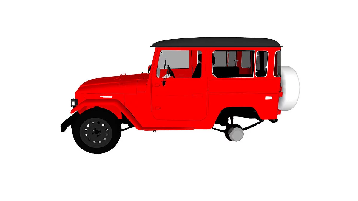 Simple Car Crash Physics Sim — Toyota Land Cruiser fj 40