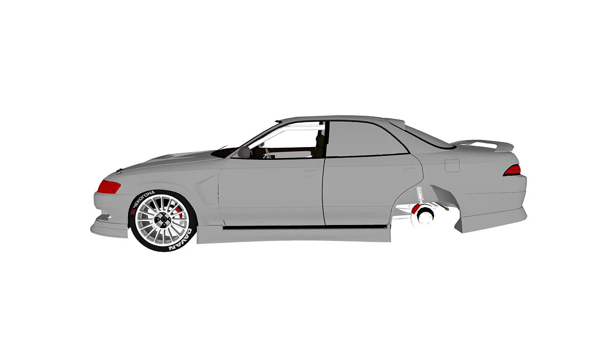 Simple Car Crash Physics Sim — Toyota Mark 2 JDM