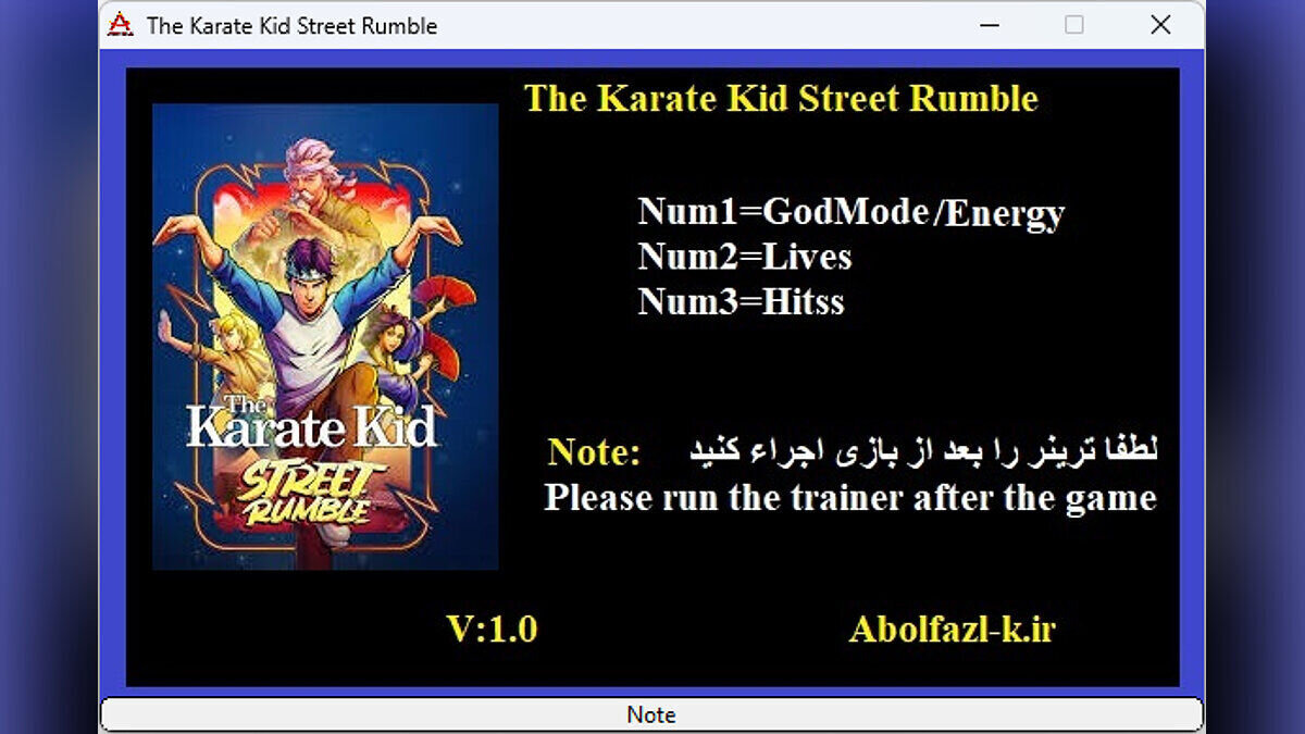 The Karate Kid: Street Rumble — Трейнер (+3) [1.0]