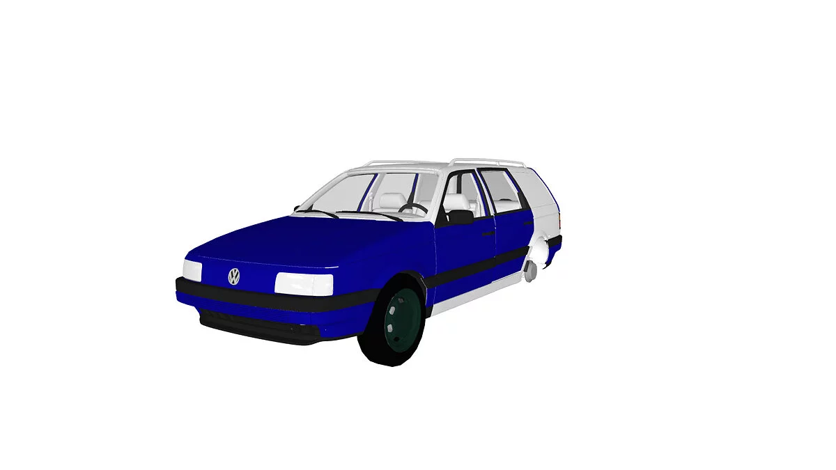 Simple Car Crash Physics Sim — Volkswagen passat B3