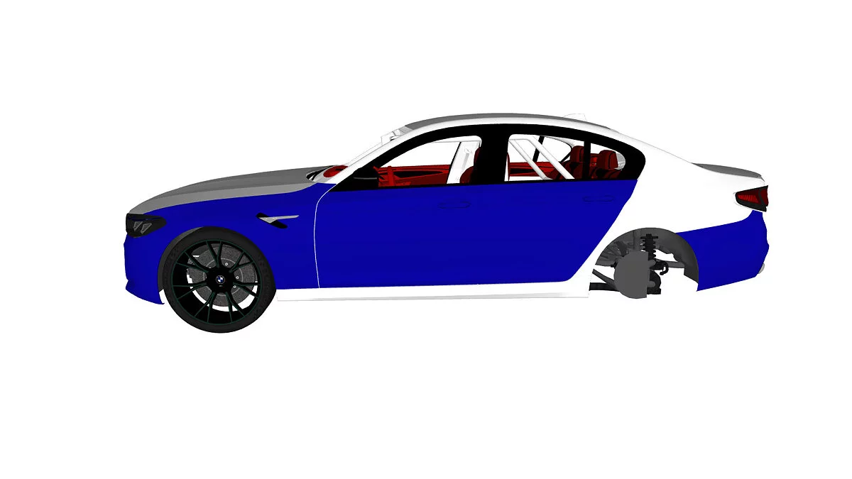 Simple Car Crash Physics Sim — BMW M5 F90 Competition