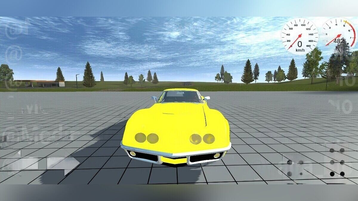 Simple Car Crash Physics Sim — Chevrolet Corvette C3