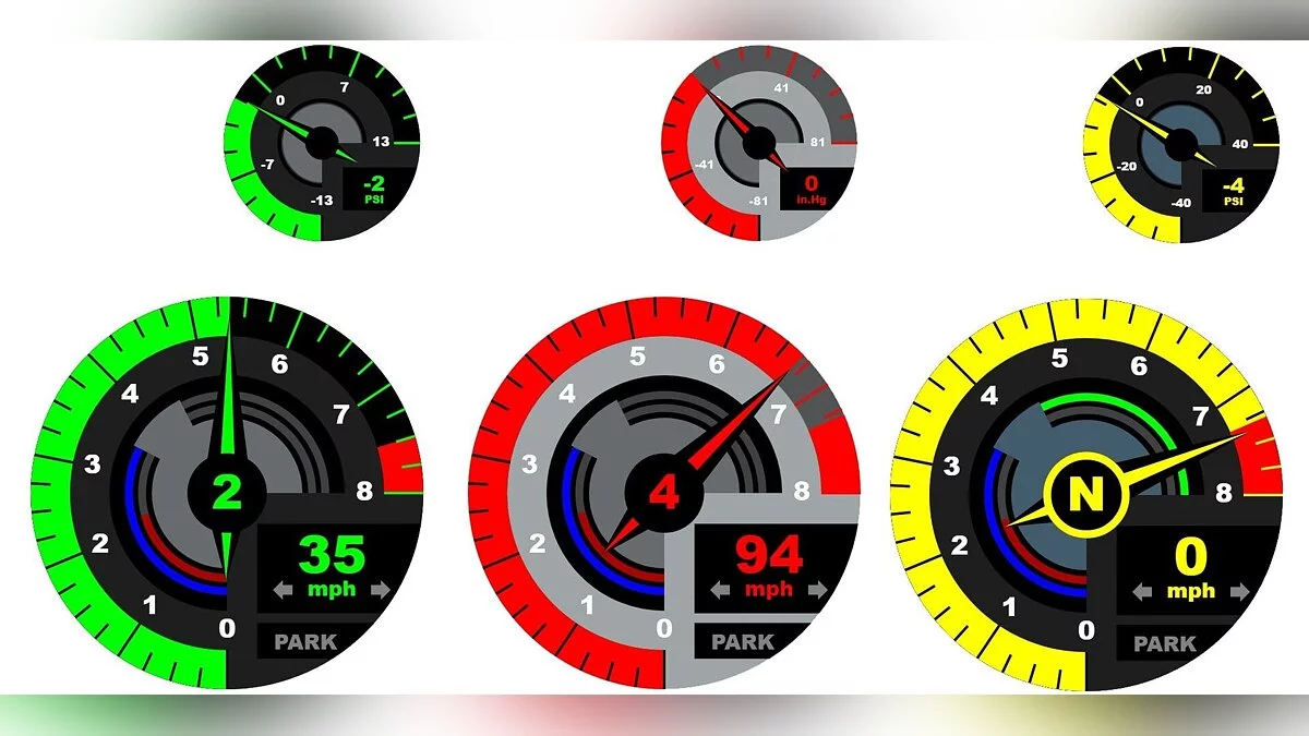 BeamNG.drive — Новые тахометры