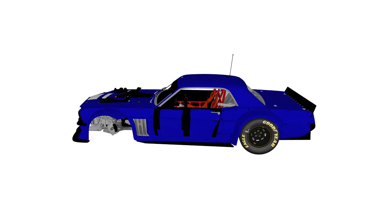 Simple Car Crash Physics Sim — Ford Mustang 1000