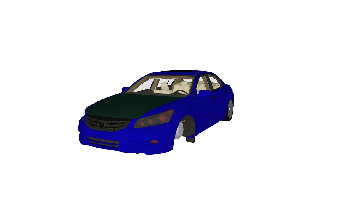 Simple Car Crash Physics Sim — Honda Accord 2007-2012 (без спойлера)