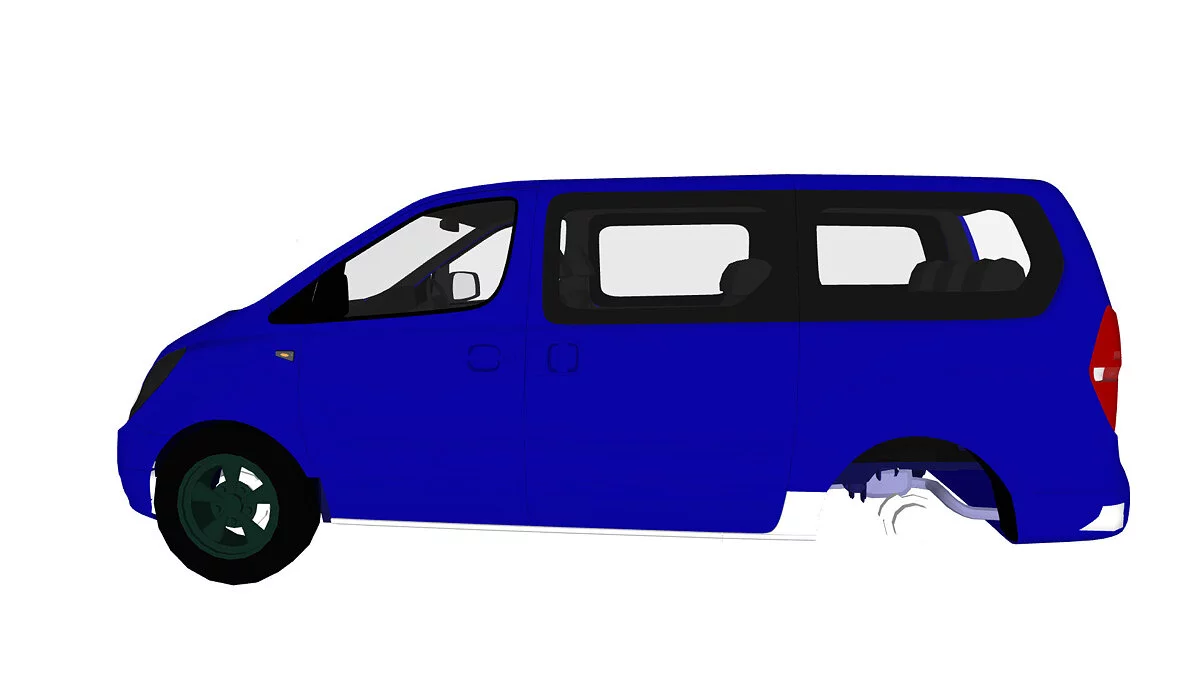 Simple Car Crash Physics Sim — Hyundai Grand Starex