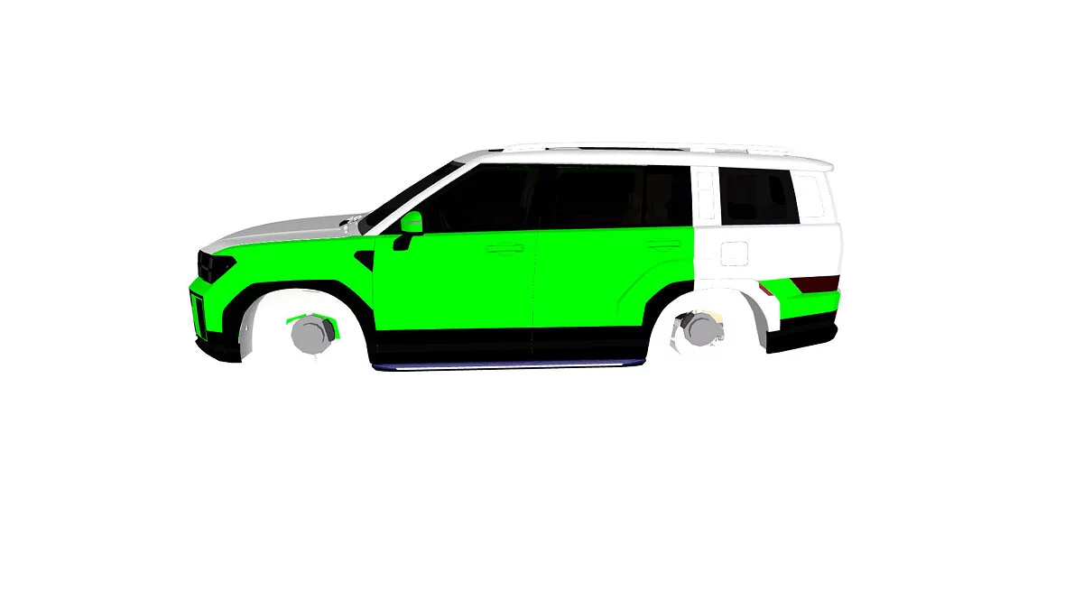 Simple Car Crash Physics Sim — Hyundai Santafe 2025