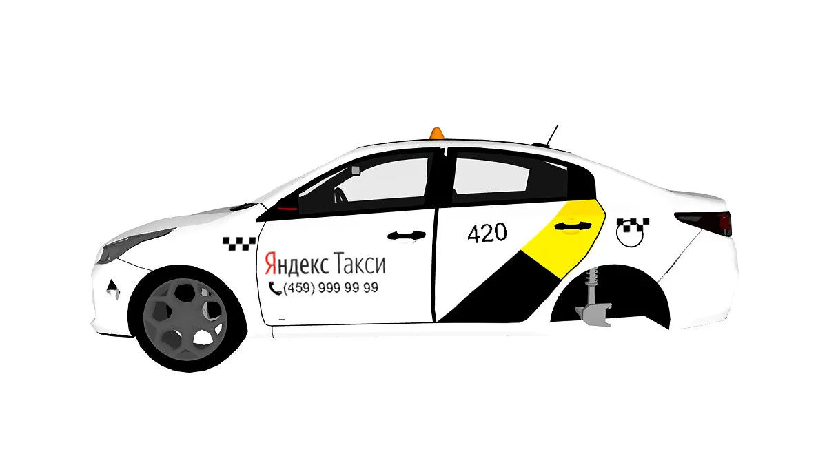 Simple Car Crash Physics Sim — Kia Rio - taxi