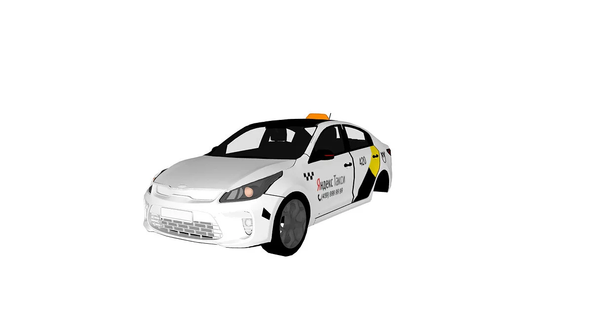 Simple Car Crash Physics Sim — Kia Rio - taxi