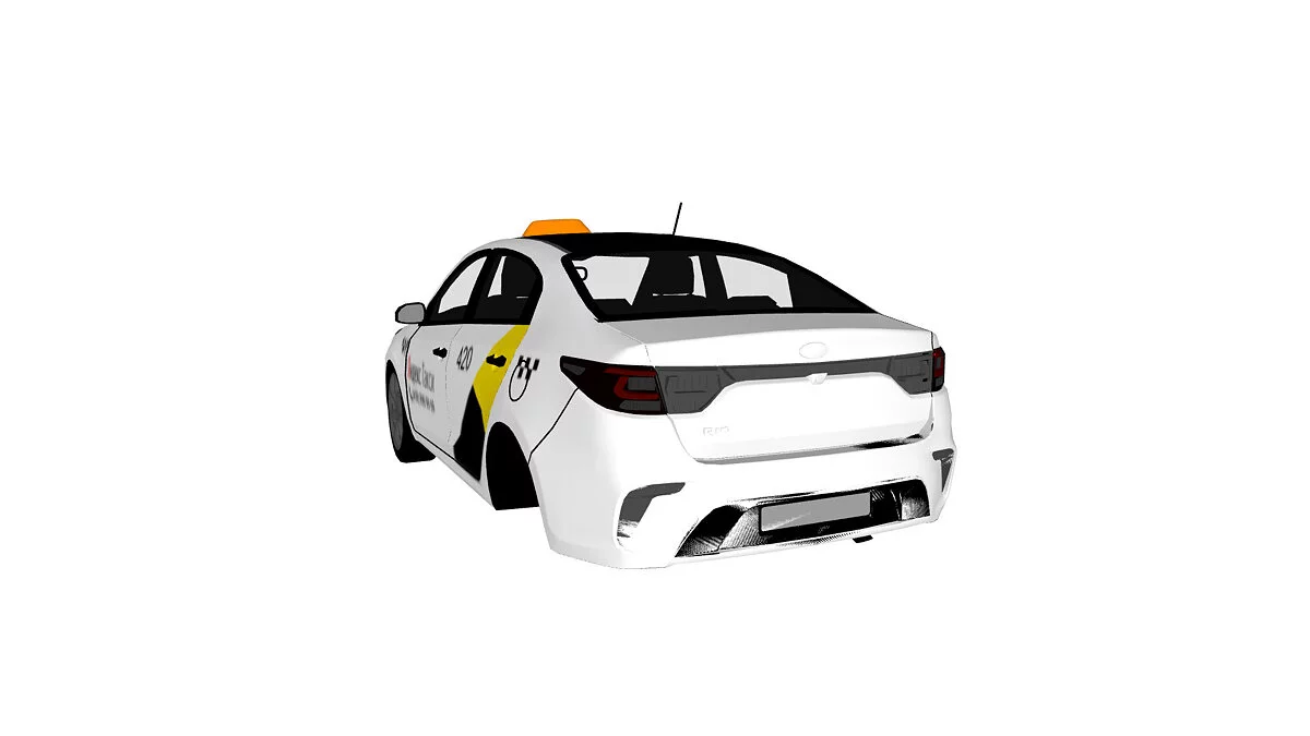 Simple Car Crash Physics Sim — Kia Rio - taxi