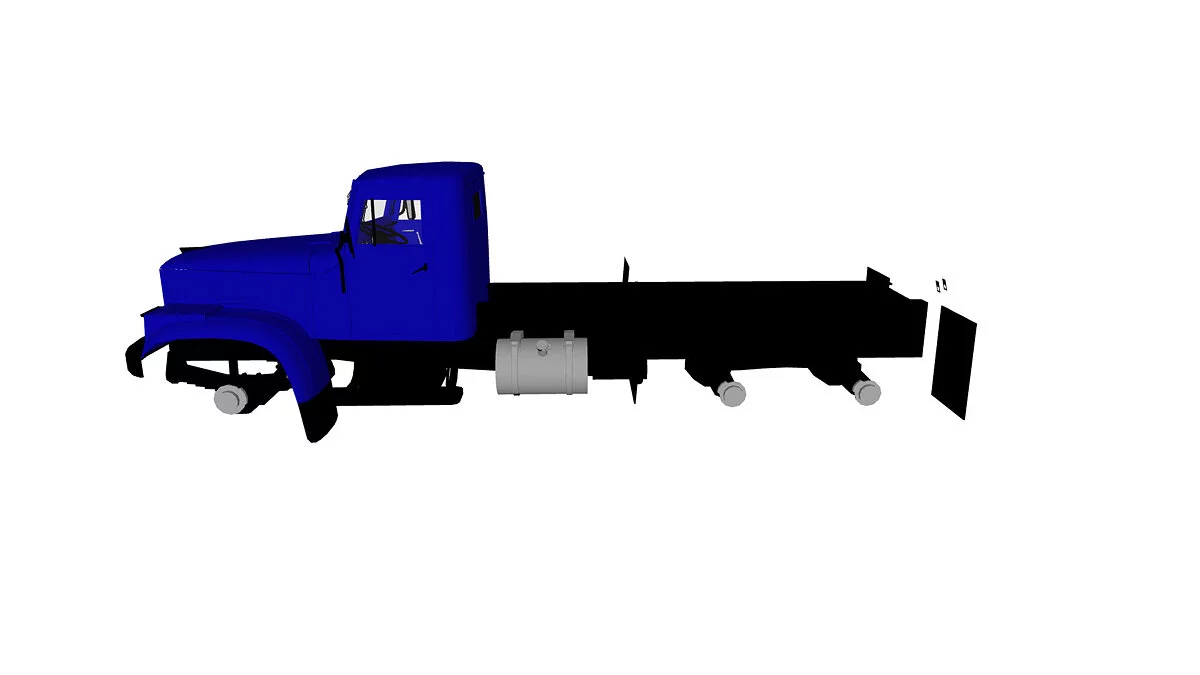 Simple Car Crash Physics Sim — КрАЗ 255Б без кузова