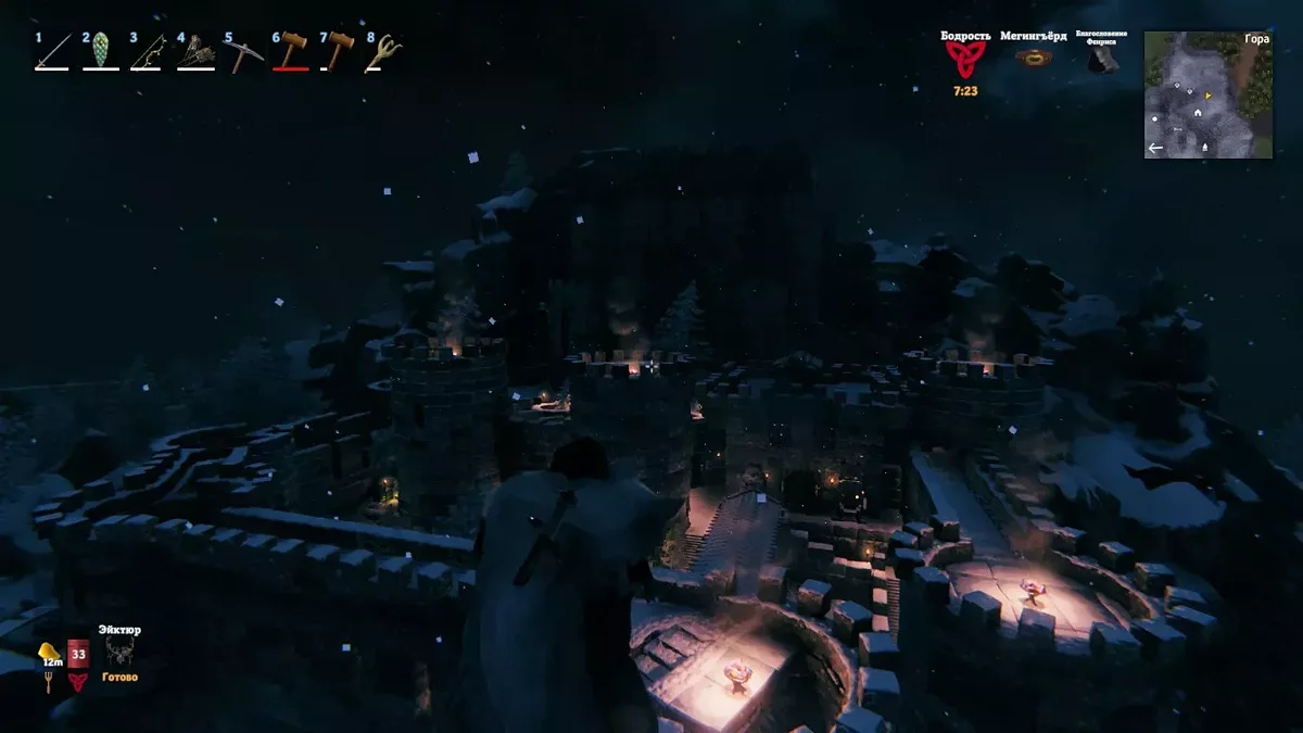 Valheim — Крепость Каэр морхен (с телепортом от т. респауна)