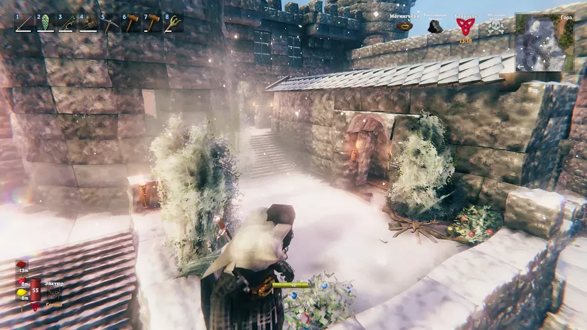 Valheim — Крепость Каэр морхен (с телепортом от т. респауна)