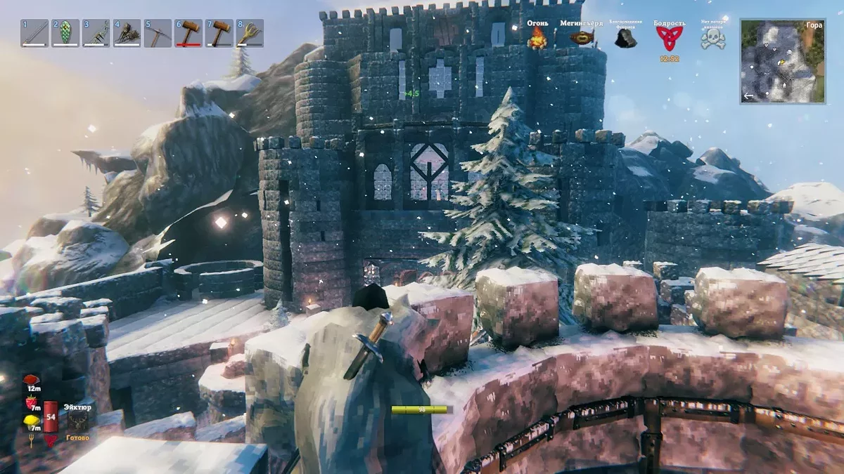 Valheim — Крепость Каэр морхен (с телепортом от т. респауна)