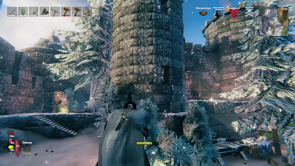 Valheim — Крепость Каэр морхен (с телепортом от т. респауна)