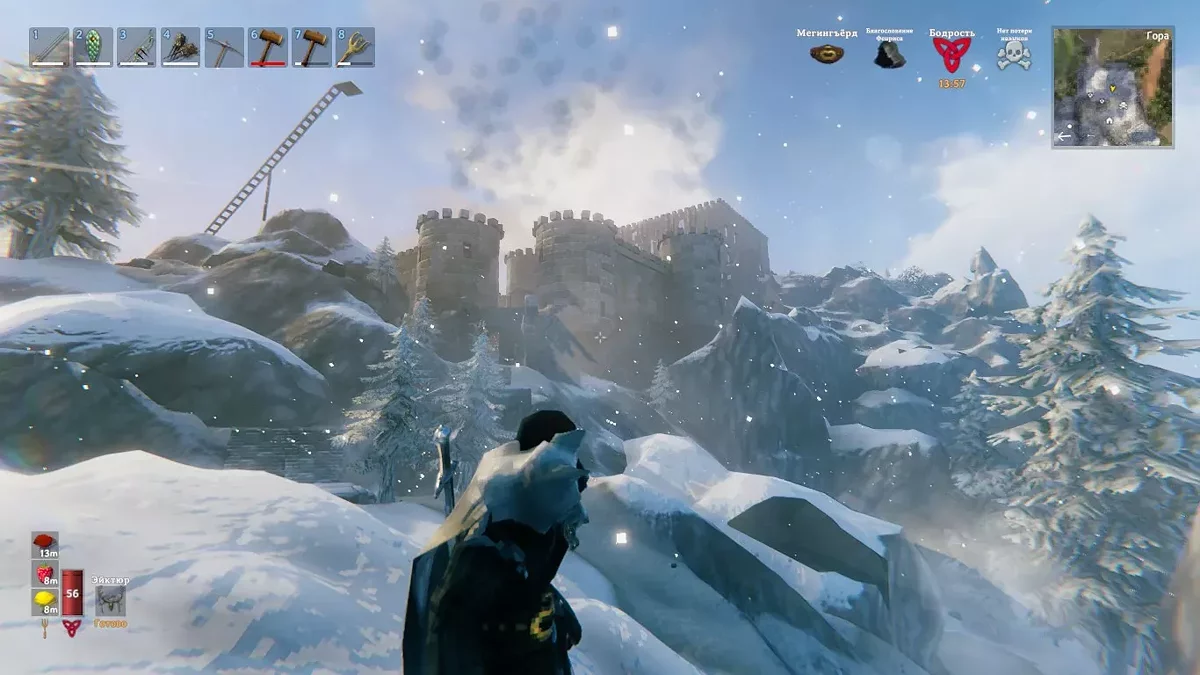 Valheim — Крепость Каэр морхен (с телепортом от т. респауна)