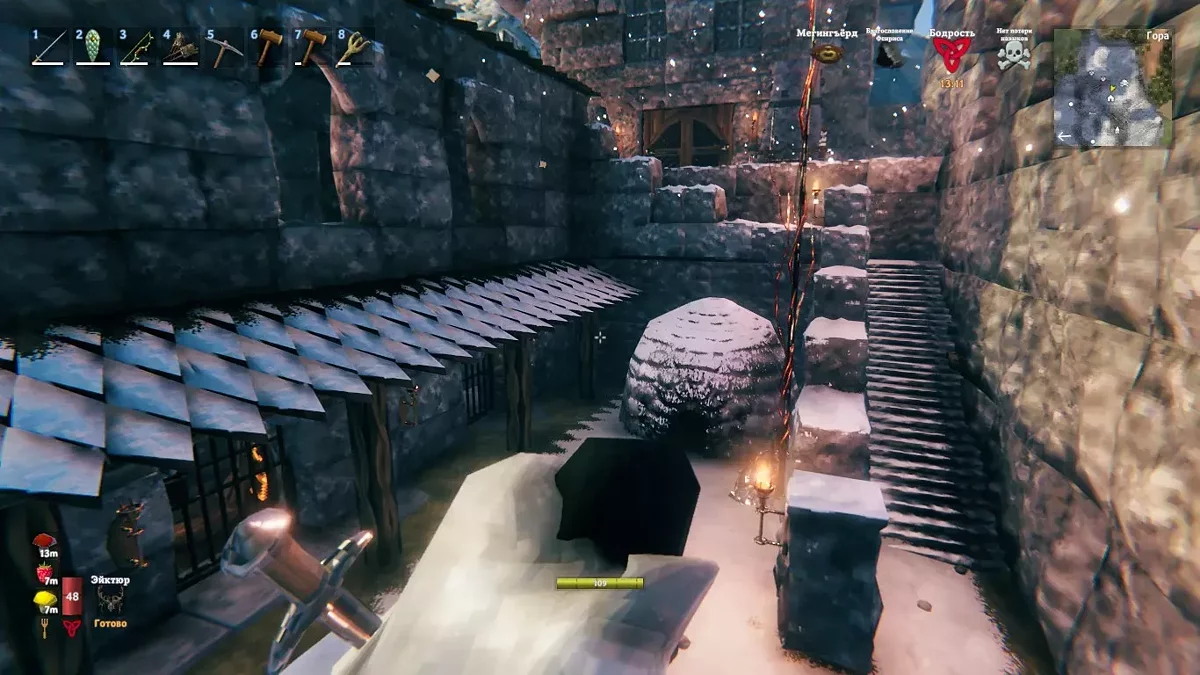 Valheim — Крепость Каэр морхен (с телепортом от т. респауна)