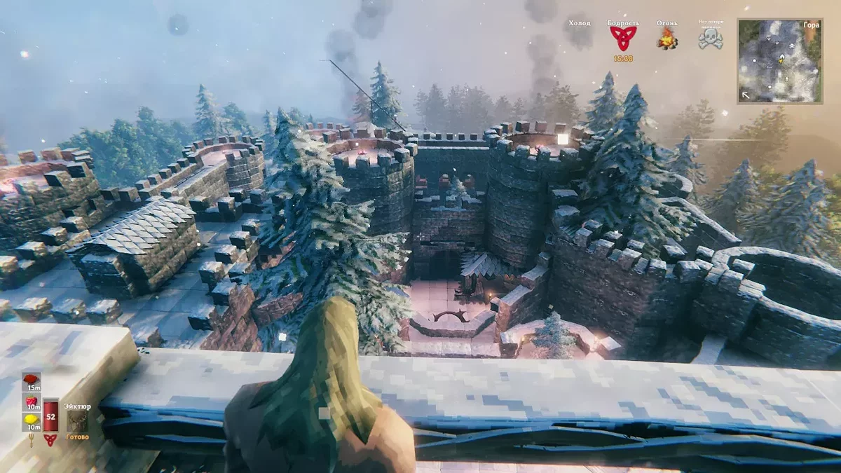 Valheim — Крепость Каэр морхен (с телепортом от т. респауна)