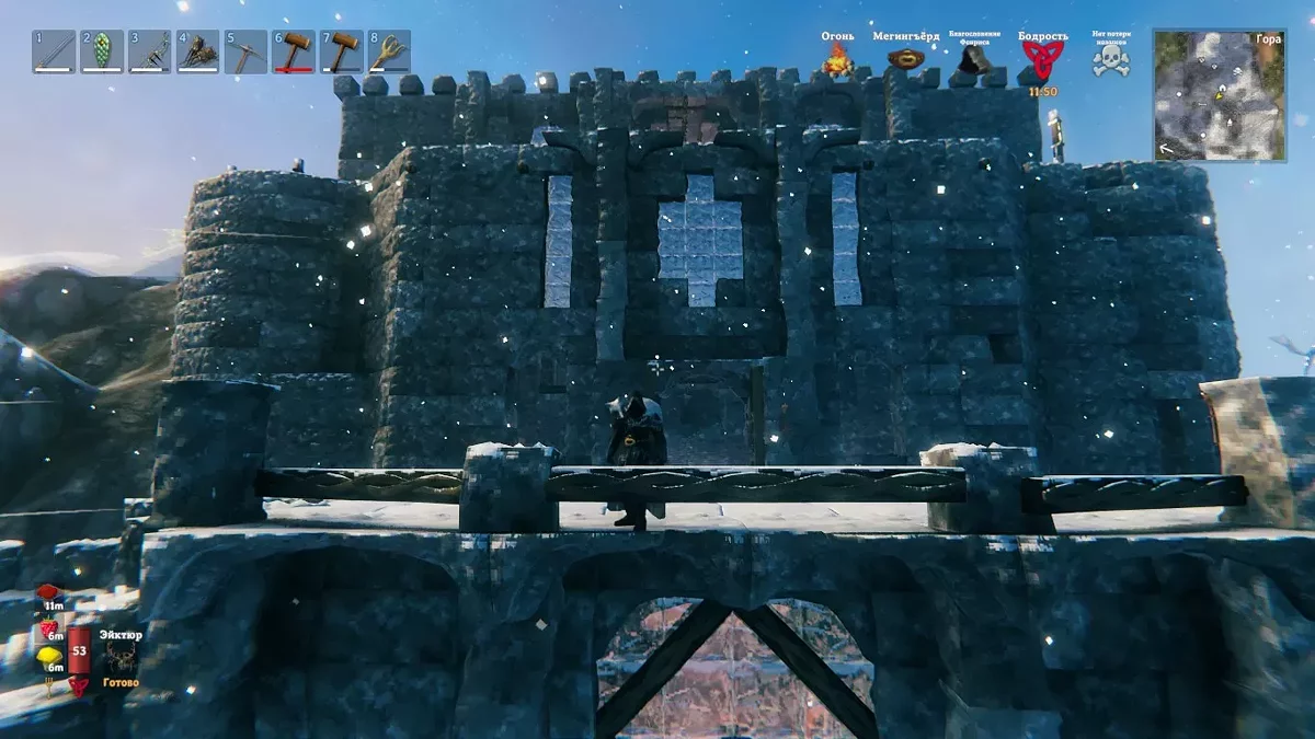 Valheim — Крепость Каэр морхен (с телепортом от т. респауна)