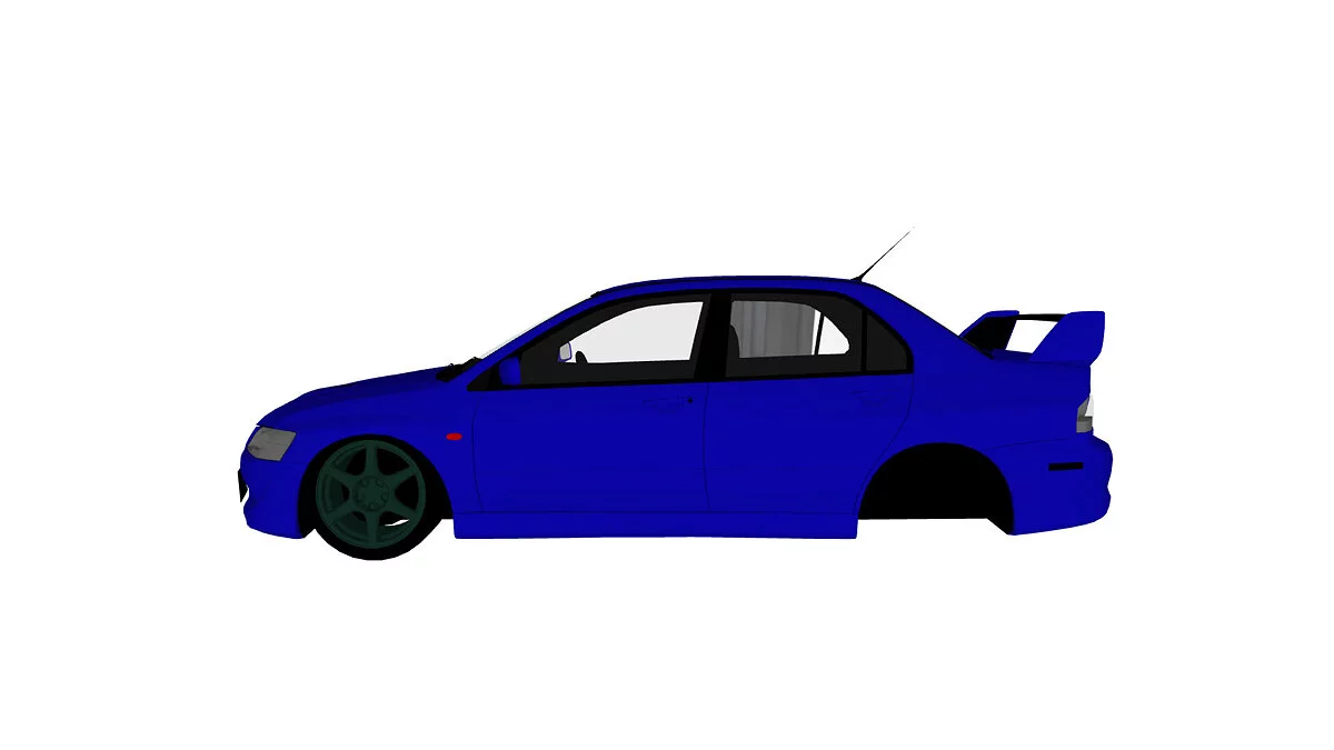 Simple Car Crash Physics Sim — Lancer Evolution 8