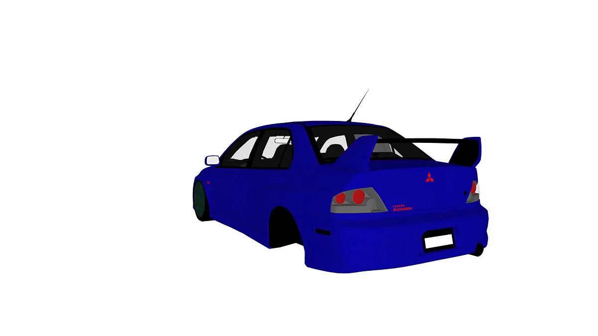 Simple Car Crash Physics Sim — Lancer Evolution 8