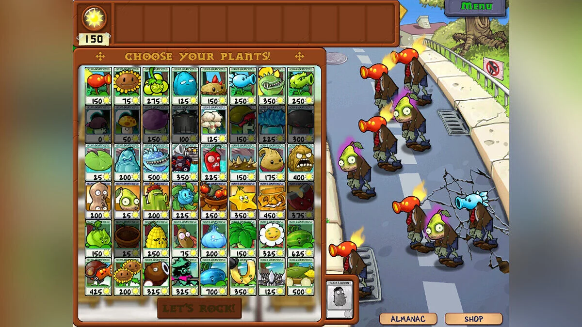 Plants vs. Zombies — Мод M.O.T.S v1.2.1 — новый геймплей, графика, музыка, растения и зомби