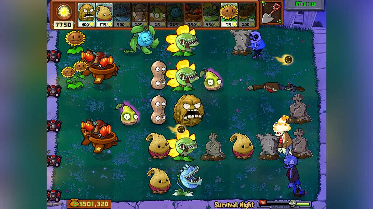 Plants vs. Zombies — Мод M.O.T.S v1.2.1 — новый геймплей, графика, музыка, растения и зомби