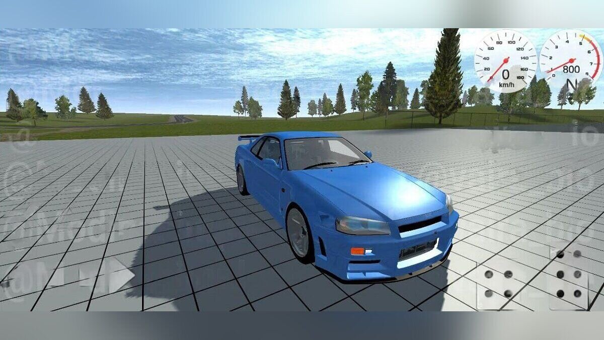 Simple Car Crash Physics Sim — Nissan Skyline R34