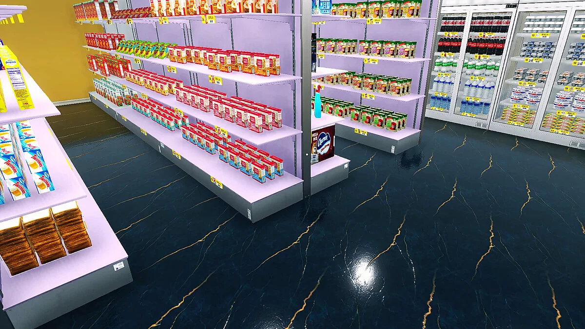 Supermarket Simulator — Полированный керамический пол